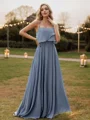 A-Line/Princess Chiffon Ruffles Spaghetti Straps Sleeveless Floor-Length Bridesmaid Dresses