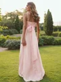 A-Line/Princess Chiffon Sash/Ribbon/Belt Sweetheart Sleeveless Floor-Length Bridesmaid Dresses