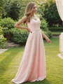 A-Line/Princess Chiffon Sash/Ribbon/Belt Sweetheart Sleeveless Floor-Length Bridesmaid Dresses