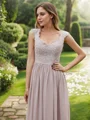 A-Line/Princess Chiffon Applique Sweetheart Sleeveless Floor-Length Bridesmaid Dresses