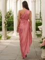 A-Line/Princess Charmeuse Ruffles One-Shoulder Sleeveless Ankle-Length Bridesmaid Dresses