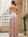 A-Line/Princess Silk like Satin Ruffles V-neck Sleeveless Floor-Length Bridesmaid Dresses