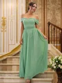 A-Line/Princess Chiffon Ruffles Off-the-Shoulder Sleeveless Floor-Length Bridesmaid Dresses