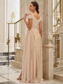 A-Line/Princess Jersey Ruffles Sweetheart Sleeveless Floor-Length Bridesmaid Dresses