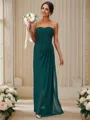 A-Line/Princess Chiffon Ruffles Sweetheart Sleeveless Floor-Length Bridesmaid Dresses