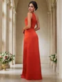 A-Line/Princess Satin Ruched One-Shoulder Sleeveless Floor-Length Bridesmaid Dresses