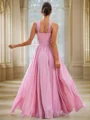 A-Line/Princess Chiffon Ruched Halter Sleeveless Floor-Length Bridesmaid Dresses