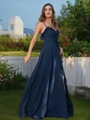 A-Line/Princess Chiffon Ruffles V-neck Sleeveless Floor-Length Bridesmaid Dresses