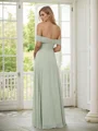 A-Line/Princess Chiffon Ruched Off-the-Shoulder Sleeveless Floor-Length Bridesmaid Dresses