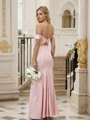 Sheath/Column Charmeuse Ruched Off-the-Shoulder Sleeveless Floor-Length Bridesmaid Dresses
