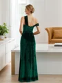 Sheath/Column Velvet Ruched Sleeveless Floor-Length Bridesmaid Dresses