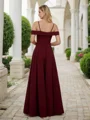 A-Line/Princess Stretch Crepe Ruffles Spaghetti Straps Sleeveless Floor-Length Bridesmaid Dresses