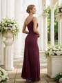 Sheath/Column Chiffon Ruched One-Shoulder Sleeveless Floor-Length Bridesmaid Dresses