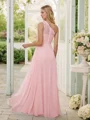 A-Line/Princess Chiffon Lace One-Shoulder Sleeveless Floor-Length Bridesmaid Dresses