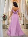 A-Line/Princess Chiffon Ruched V-neck Sleeveless Floor-Length Bridesmaid Dresses