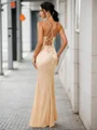 Sheath/Column Silk Like Satin Ruched Spaghetti Straps Sleeveless Floor-Length Bridesmaid Dresses
