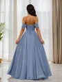 A-Line/Princess Chiffon Ruched Off-the-Shoulder Sleeveless Floor-Length Bridesmaid Dresses