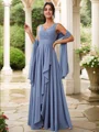 A-Line/Princess Chiffon Ruched V-neck Sleeveless Floor-Length Bridesmaid Dresses