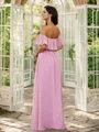 A-Line/Princess Chiffon Ruched Off-the-Shoulder Sleeveless Floor-Length Convertible Bridesmaid Dresses