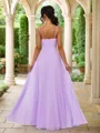 A-Line/Princess Chiffon Ruffles V-neck Sleeveless Floor-Length Bridesmaid Dresses