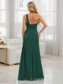 A-line/Princess Chiffon Ruched One-Shoulder Sleeveless Floor-Length Bridesmaid Dresses