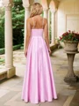 A-line/Princess Satin V-neck Sleeveless Floor-Length Bridesmaid Dresses