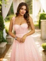 A-Line/Princess Ruffles Spaghetti Straps Sleeveless Ankle-Length Dresses