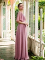 A-Line/Princess Chiffon Ruched V-neck 1/2 Sleeves Floor-Length Mother of the Bride Dresses