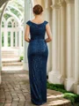 Sheath/Column Ruched V-neck Sleeveless Floor-Length Mother of the Bride Dresses