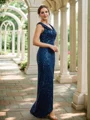 Sheath/Column Ruched V-neck Sleeveless Floor-Length Mother of the Bride Dresses