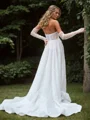 A-line Other Straight Long Sleeves Chapel Train Wedding Dress