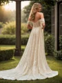 Sheath Other Pleated Off-the-Shoulder Sleeveless Cathedral Train Wedding Dress