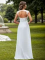 A-line Chiffon Appliques Lace Sweetheart Sleeveless Floor-Length Wedding Dress