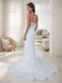 Sheath Spaghetti Straps Court Train Corset Wedding Dress