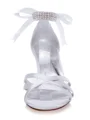 Women's Satin Peep Toe Stiletto Heel Silk Wedding Shoes
