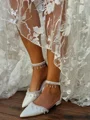 Women's PU With Tassel Closed Toe Flat Heel Wedding Shoes