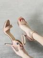 Women's Peep Toe Stiletto Heel Shoes