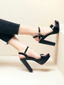 Women's Peep Toe Stiletto Heel Shoes
