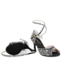 Women's Satin Peep Toe With Rhinestone Stiletto Heel Shoes