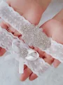 Charming Bridal/Feminine Lace With Rhinestone Garters