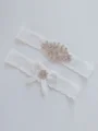 Charming Bridal/Feminine Lace With Rhinestone Garters
