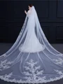 Graceful Tulle One-Tier Cathedral Bridal Veils With Applique