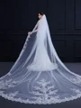 Graceful Tulle One-Tier Cathedral Bridal Veils With Applique