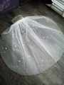 One-tier Cut Edge Birdcage Veils With Imitation Pearls