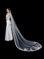 Elegant Tulle One-Tier Cathedral Bridal Veils With Applique