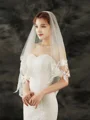 Charming Tulle Fingertip Bridal Veils With Applique