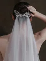Brilliant Tulle One-Tier Elbow Bridal Veils