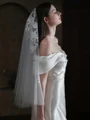 Stunning Tulle Two-Tier Fingertip Bridal Veils