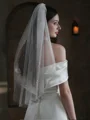 Delicate Tulle One-Tier Elbow Bridal Veils