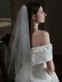 Delicate Tulle One-Tier Elbow Bridal Veils